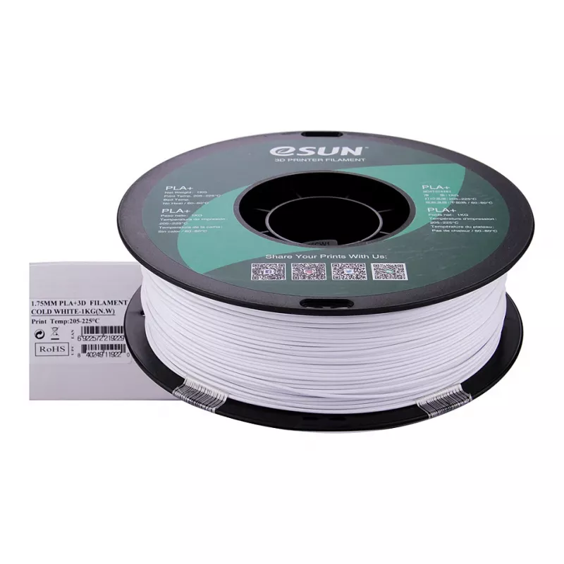 ESUN PLA+ 1,75 mm Ψυχρό Λευκό 1 kg Νήμα 3D Εκτυπωτή