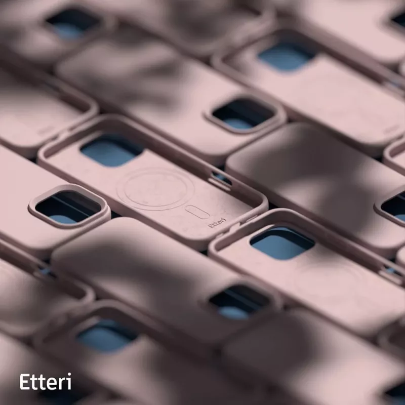 ETTERI Θήκη Σιλικόνης Mag για iPhone 16 Pro 6,3 inch Απαλό Ροζ