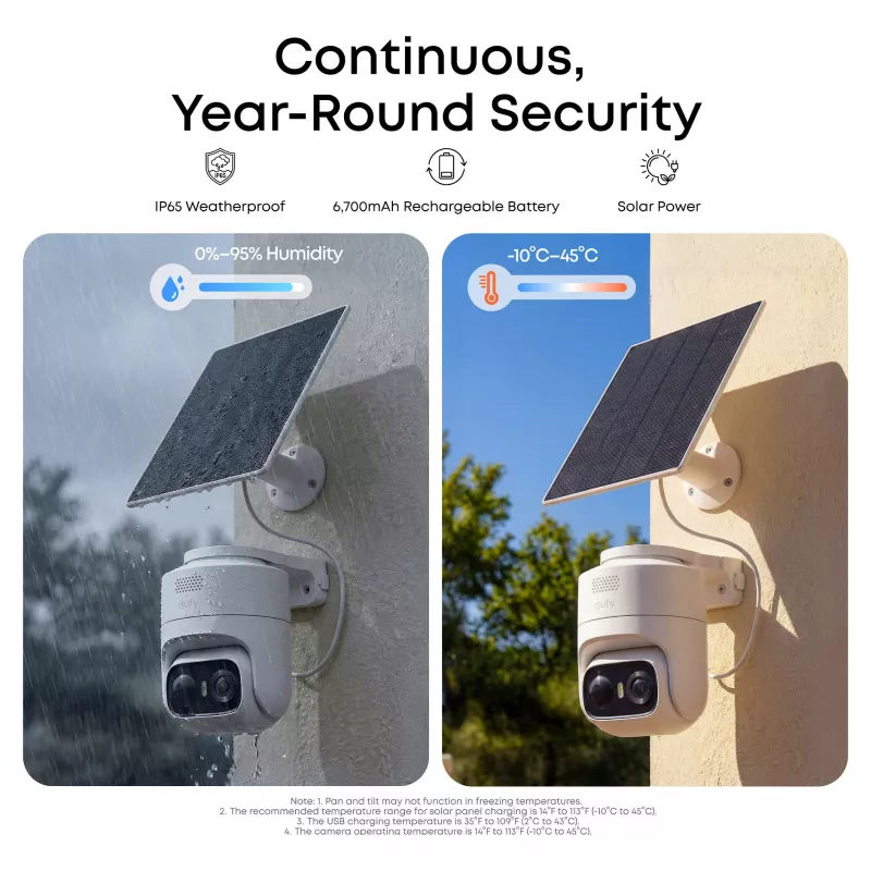 eufy eufyCam C36 solo E814X329 ασύρματη ηλιακή κάμερα ασφαλείας, 2304x1296 (2 MP), μπαταρία