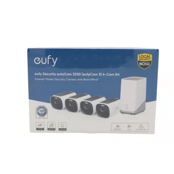 eufy eufyCam S330 4+1 Kit 4K UHD Σύστημα κάμερας ασφαλείας με ηλιακή ενέργεια και HomeBase 3