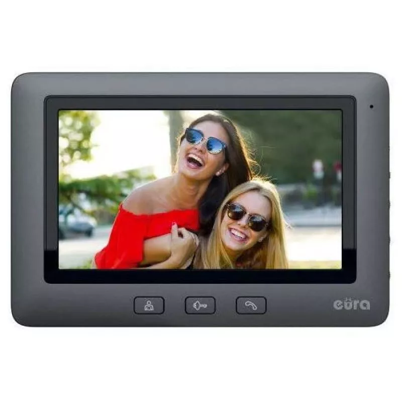 EURA VDP-45A3 ALPHA έγχρωμη βιντεοεπιτηρήτρια θύρας 7 ιντσών, μαύρο