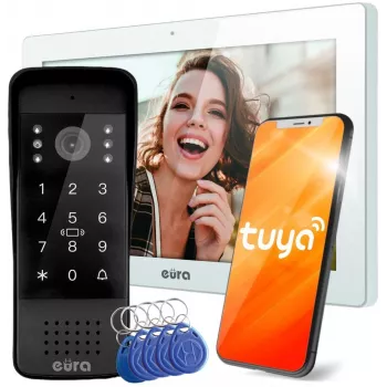 EURA VDP-86A3 10 ίντσες Λευκό TUYA Βιντεοθυροτηλέφωνο