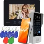 EURA VDP-90A3 DELTA+ Μαύρο 7 ίντσες Full HD Βιντεοθυροτηλέφωνο, WiFi, 2 Είσοδοι, Πληκτρολόγιο, Αναγνώστης Εγγύτητας, AHD, Tuya