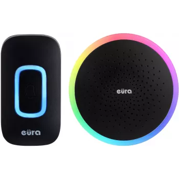 EURA WDP-42A3 ασύρματο κουδούνι πόρτας - μαύρο