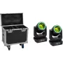 EUROLITE Set 2x LED TMH-B120 Hypno Moving-Head Beam + Flightcase με Ρόδες