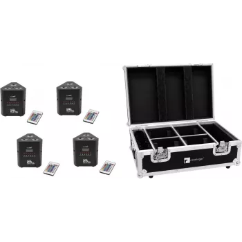 EUROLITE Σετ 4x AKKU TL-3 TCL QuickDMX + Βαλίτσα με Λειτουργία Φόρτισης 20000399