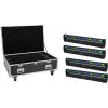 EUROLITE Σετ 4x LED BAR-8 SWING QCL Bar με Flightcase και ρόδες