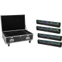EUROLITE Σετ 4x LED BAR-8 SWING QCL Bar με Flightcase και ρόδες