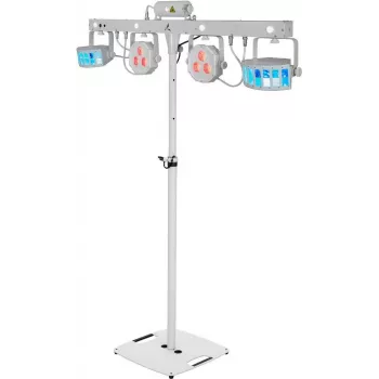 EUROLITE Σετ LED KLS Laser Bar FX Φωτιστικό σετ Λευκό + BPS-2 Βάση ηχείου Λευκό 20000920