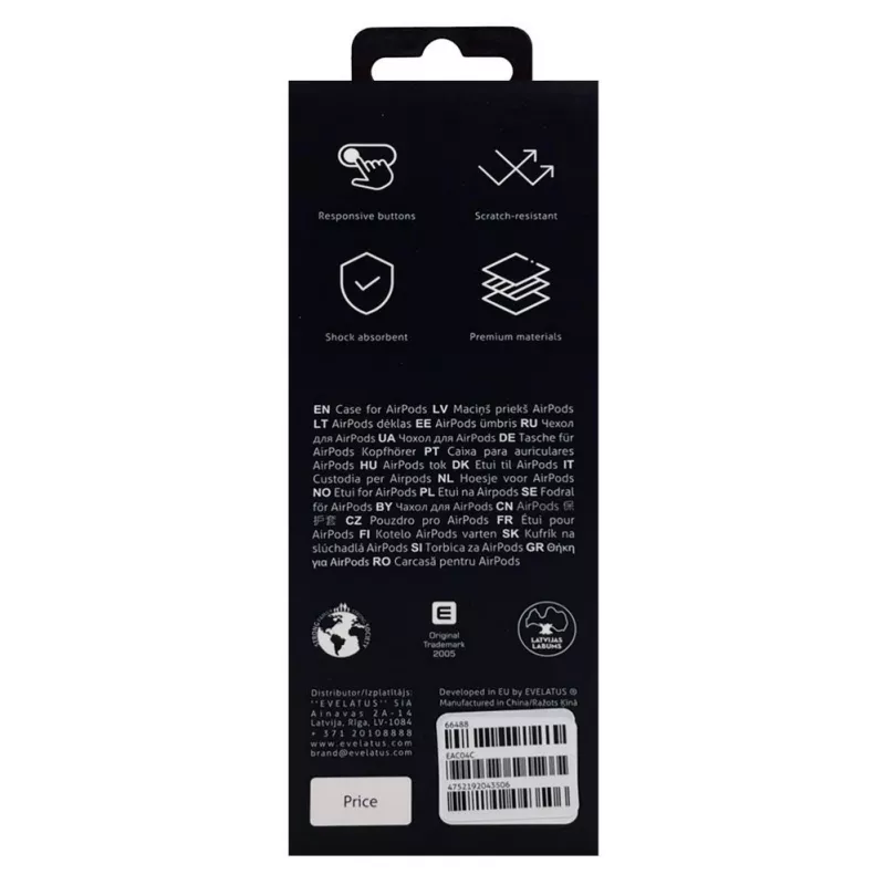 Evelatus Apple AirPods Θήκη EAC04 Κοραλί