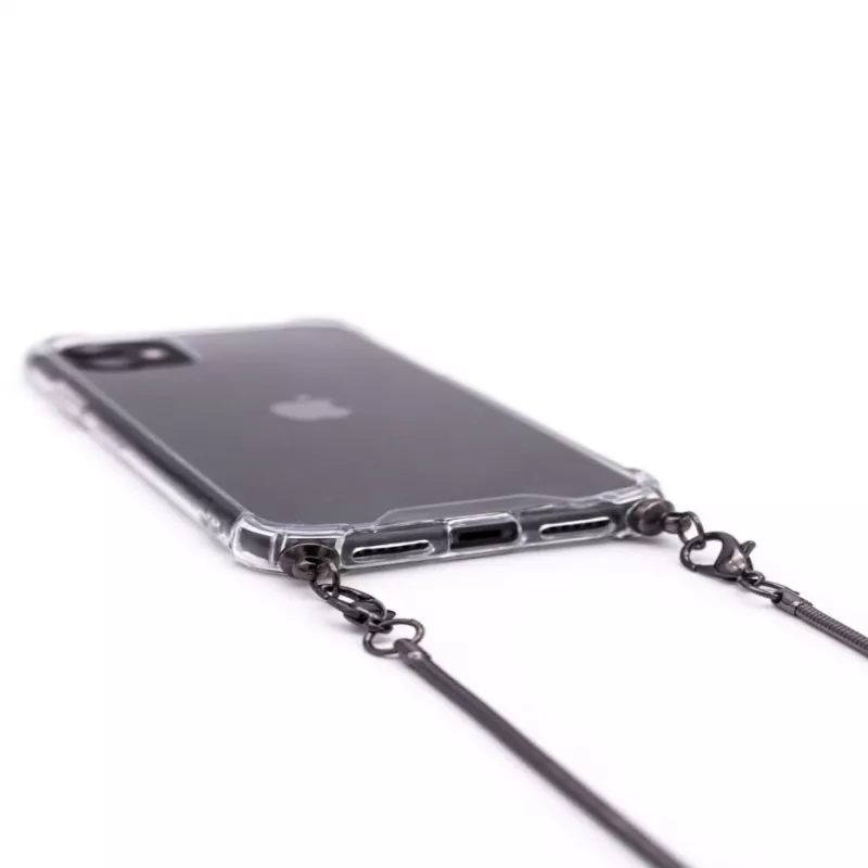 Evelatus Apple iPhone 11 Pro Διάφανη Θήκη Σιλικόνης με Λουράκι TPU Space Grey