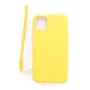 Evelatus Θήκη Σιλικόνης Soft Touch με Λουράκι για Apple iPhone 11 Κίτρινο