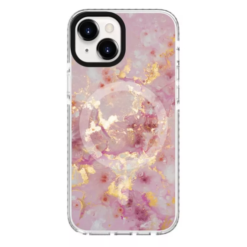 Evelatus θήκη Apple iPhone 15 PC+TPU με MagSafe – μάρμαρο ροζ