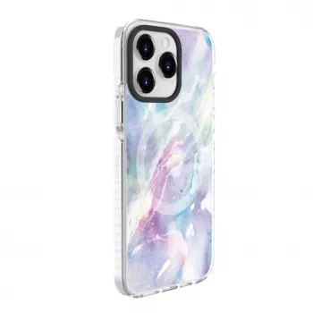 Evelatus θήκη Apple iPhone 15 Pro PC+TPU με MagSafe – μάρμαρο μωβ