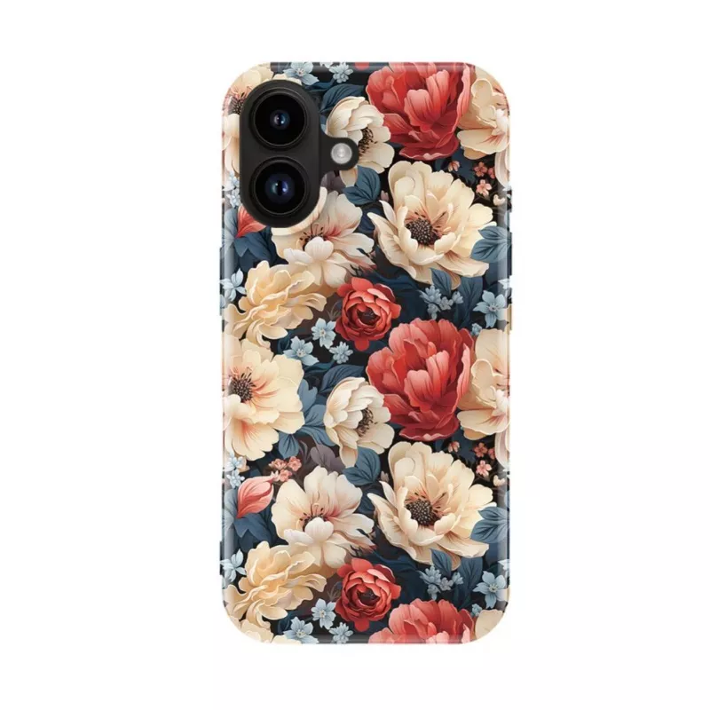 Evelatus Apple iPhone 16 Slim Shell με MagSafe Custom Flower Red Print