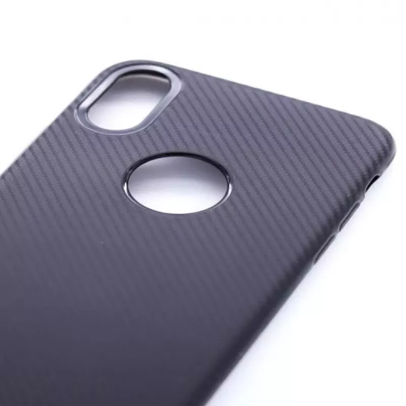Evelatus Apple iPhone X Carbon Black Θήκη Πλάτης