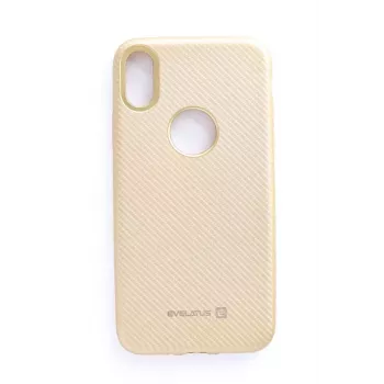 Evelatus Apple iPhone X Carbon Gold Θήκη Πλάτης
