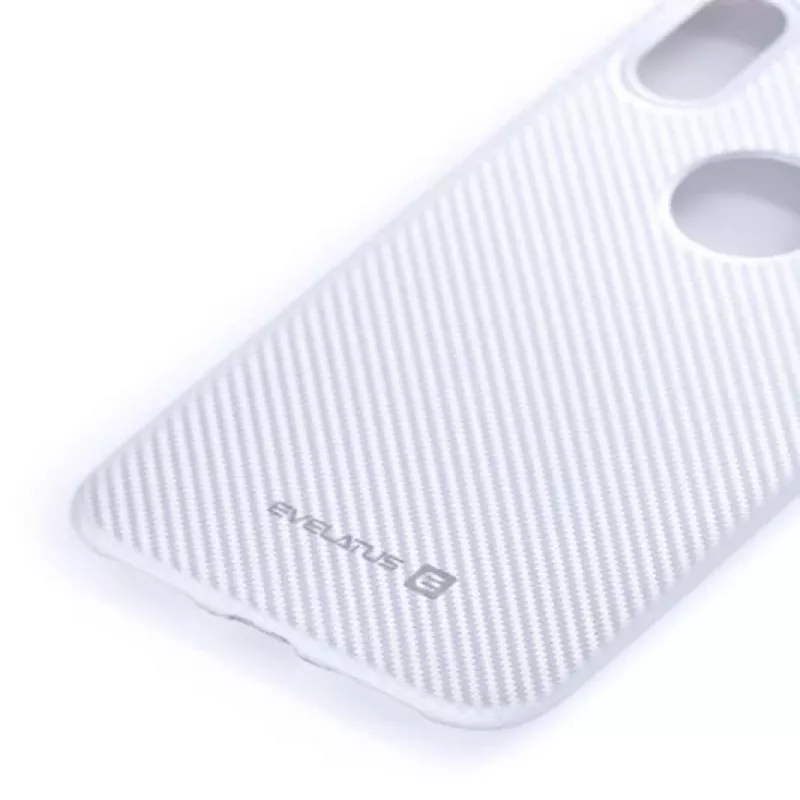 Evelatus Apple iPhone X Προστατευτική Θήκη Carbon Ασημί