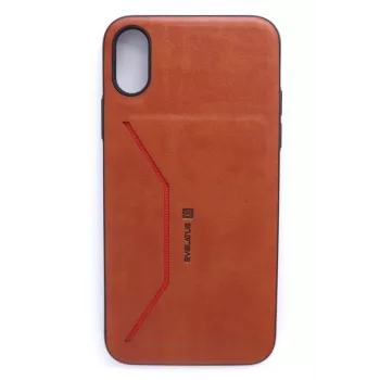 Evelatus Apple iPhone X Nobel καφέ θήκη πορτοφόλι folio