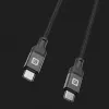 Evelatus Coiled USB-C σε USB-C Καλώδιο 1,2 m 60 W PD πλεκτό Μαύρο