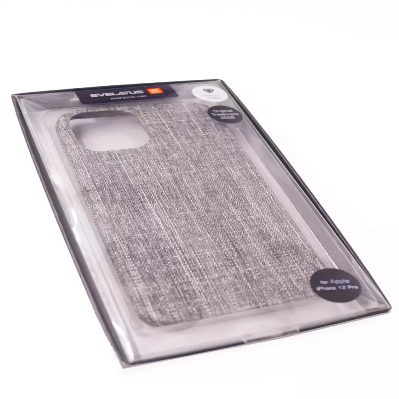 Evelatus Θήκη υφάσματος για Apple iPhone 12/12 Pro EFC01 - Μαύρο