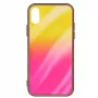 Evelatus Huawei P Smart 2019 Water Ripple Full Color Electroplating Ενισχυμένο γυαλί Gradient κίτρινο-ροζ