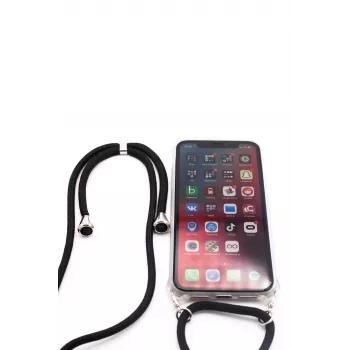 Evelatus Samsung A30s Θήκη με Κορδόνι Μαύρο Διάφανο