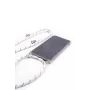 Evelatus Samsung A50 θήκη με λουρί λευκές ρίγες διάφανο