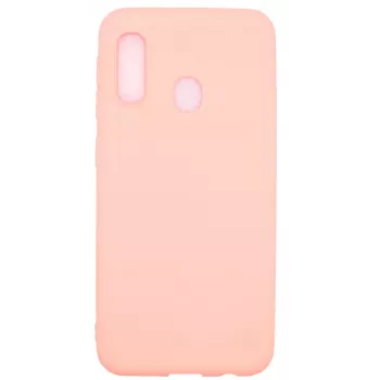 Evelatus Samsung Galaxy A20e Θήκη Σιλικόνης Soft Touch με Λουρί Ροζ