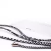 Evelatus Samsung Galaxy A40 θήκη με σχοινί μαύρες ρίγες διάφανο