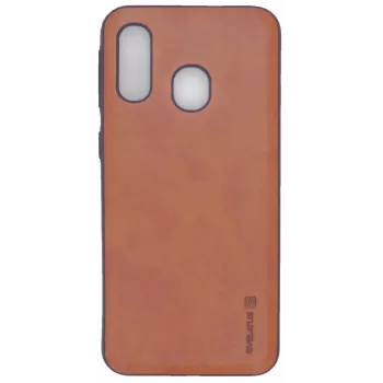 Evelatus Samsung Galaxy A40 Kuton Καφέ Δερμάτινη Θήκη Πλάτης
