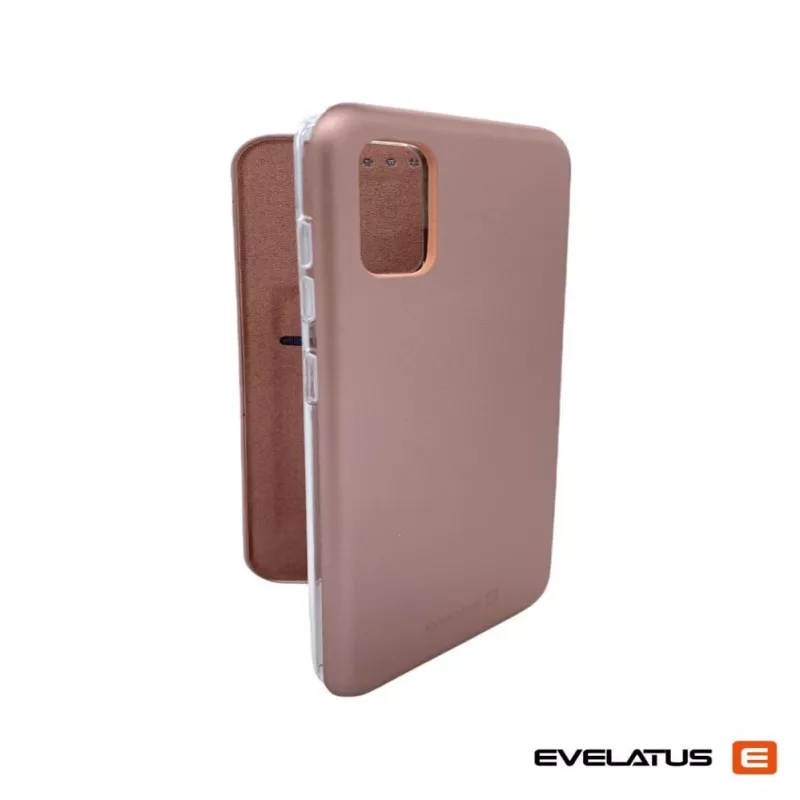 Evelatus Θήκη Βιβλίου για Samsung Galaxy A41 Ροζ Χρυσό