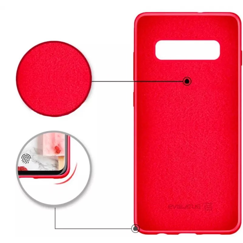 Evelatus Samsung Galaxy S10 Plus μαλακή θήκη σιλικόνης κόκκινο