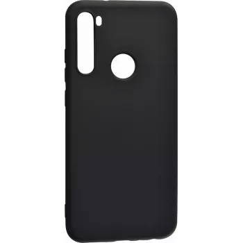 Evelatus Θήκη Σιλικόνης Soft Touch με Λουράκι για Xiaomi Redmi Note 8 / Redmi Note 8 2021 - Μαύρο