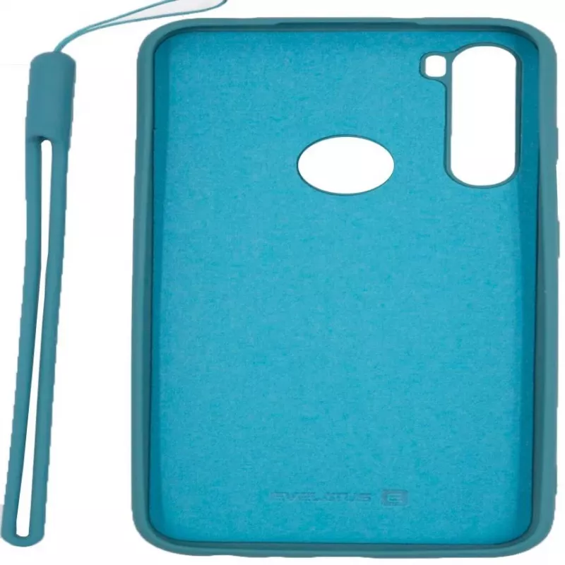 Evelatus Soft Touch Θήκη Σιλικόνης με Λουράκι για Xiaomi Redmi Note 8 / Redmi Note 8 2021 - Μπλε