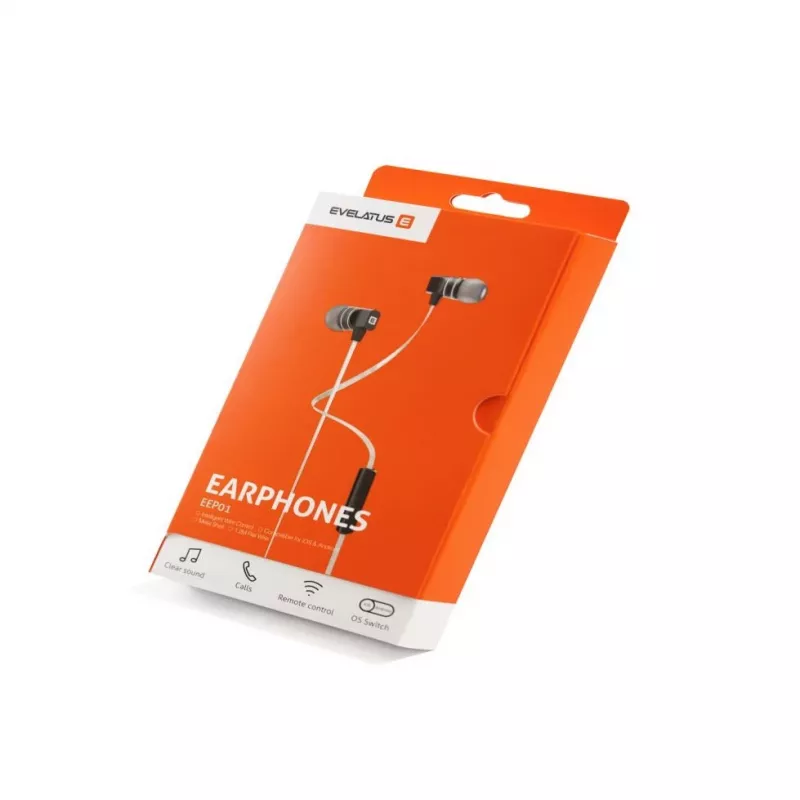 Evelatus Universal Ακουστικά Hands-Free EEP01 με Μικρόφωνο Universal 3,5 mm Λευκό