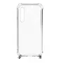 Evelatus Xiaomi Redmi Note 8 / Redmi Note 8 2021 Θήκη Σιλικόνης Διάφανη με Κολιέ TPU Λουράκι Ασημί