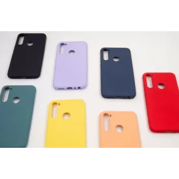 Evelatus Xiaomi Redmi Note 8 / Redmi Note 8 2021 Θήκη Σιλικόνης Soft Touch με Λουράκι Μωβ