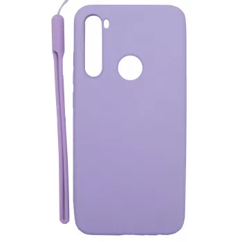 Evelatus Xiaomi Redmi Note 8 / Redmi Note 8 2021 Θήκη Σιλικόνης Soft Touch με Λουράκι Μωβ