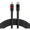 everActive CBB-1CIR Καλώδιο USB-C σε Lightning RGB LED 1m 27W PD μαύρο
