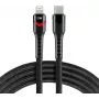 everActive CBB-1CIR Καλώδιο USB-C σε Lightning RGB LED 1m 27W PD μαύρο