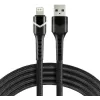 everActive CBB-1IBR Καλώδιο USB-A σε Lightning RGB LED πλεκτό 1m 2.4A μαύρο