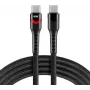 everActive CBB-2PDR καλώδιο USB-C σε USB-C RGB LED πλεκτό 2m 3A 60W μαύρο