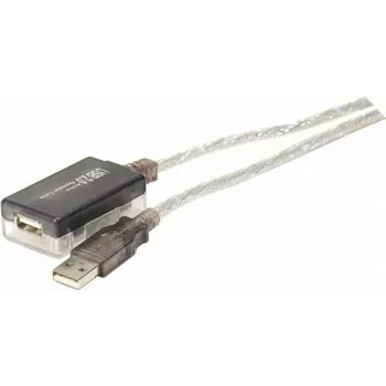 Exertis Connect 149213 καλώδιο USB 2.0 Type-A σε Type-B, 1,8m, γκρι/διαφανές