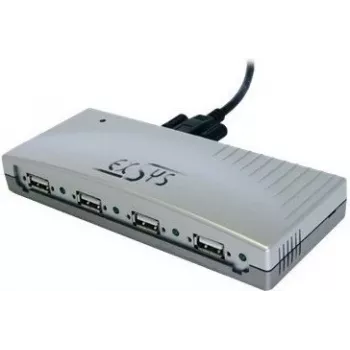 EXSYS EX-1163V hub USB 2.0 4 θυρών με βιδωτό καλώδιο, πλαστικό κουτί
