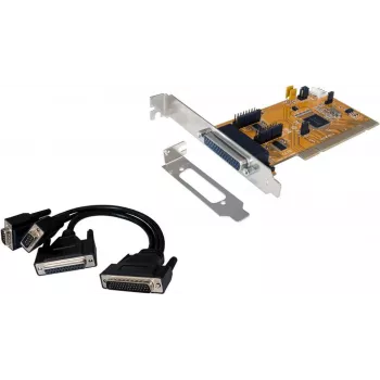 EXSYS EX-43360 Προσαρμογέας PCI-X - 2x RS-232 Σειριακή + 1x Παράλληλη, MosChip, Low Profile
