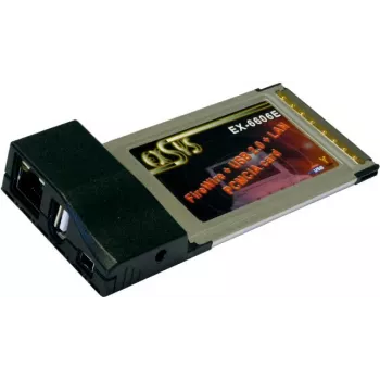 EXSYS EX-6606E CardBus 10/100 Ethernet + USB 1.1 + FireWire 400 combo adapter
