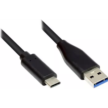 EXSYS EX-K1584-2.0 καλώδιο USB 3.2 Gen 1 Type-A σε Type-C 2m μαύρο