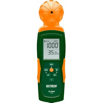 Extech CO240 Μετρητής διοξειδίου του άνθρακα με θερμοκρασία, USB καταγραφέας δεδομένων, 0-9999 ppm