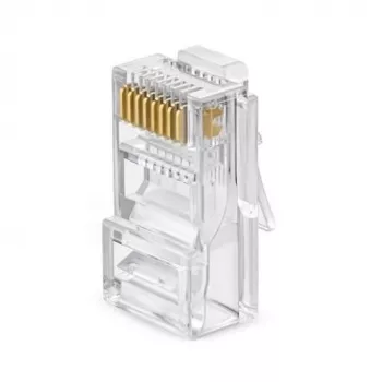 EXTRA DIGITAL RJ45 UTP Cat5e αρθρωτό βύσμα (8P8C, 50µ επιχρυσωμένο, συσκευασία 100 τεμ.)